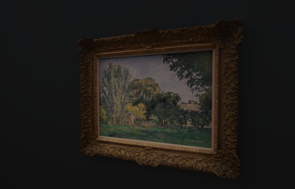 Un des tableaux modélisé pour le jumeau numérique VR de l'exposition Cézanne au Jas de Bouffan - Cézanne 2025