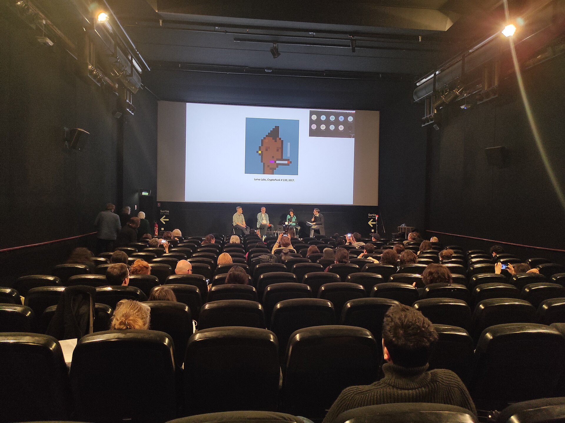 John Watkinson et Matt Hall, fondateurs de Larva Labs, présentent les CryptoPunks au Centre Pompidou en 2023